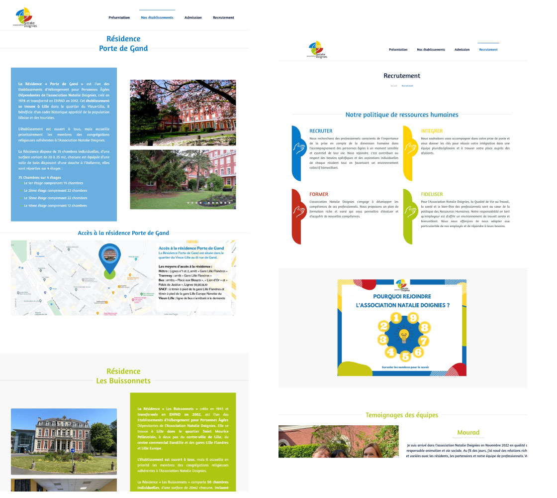 Copie d'écran site web Ehpad Lillois