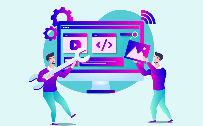 Illustration de mise a jour de site internet