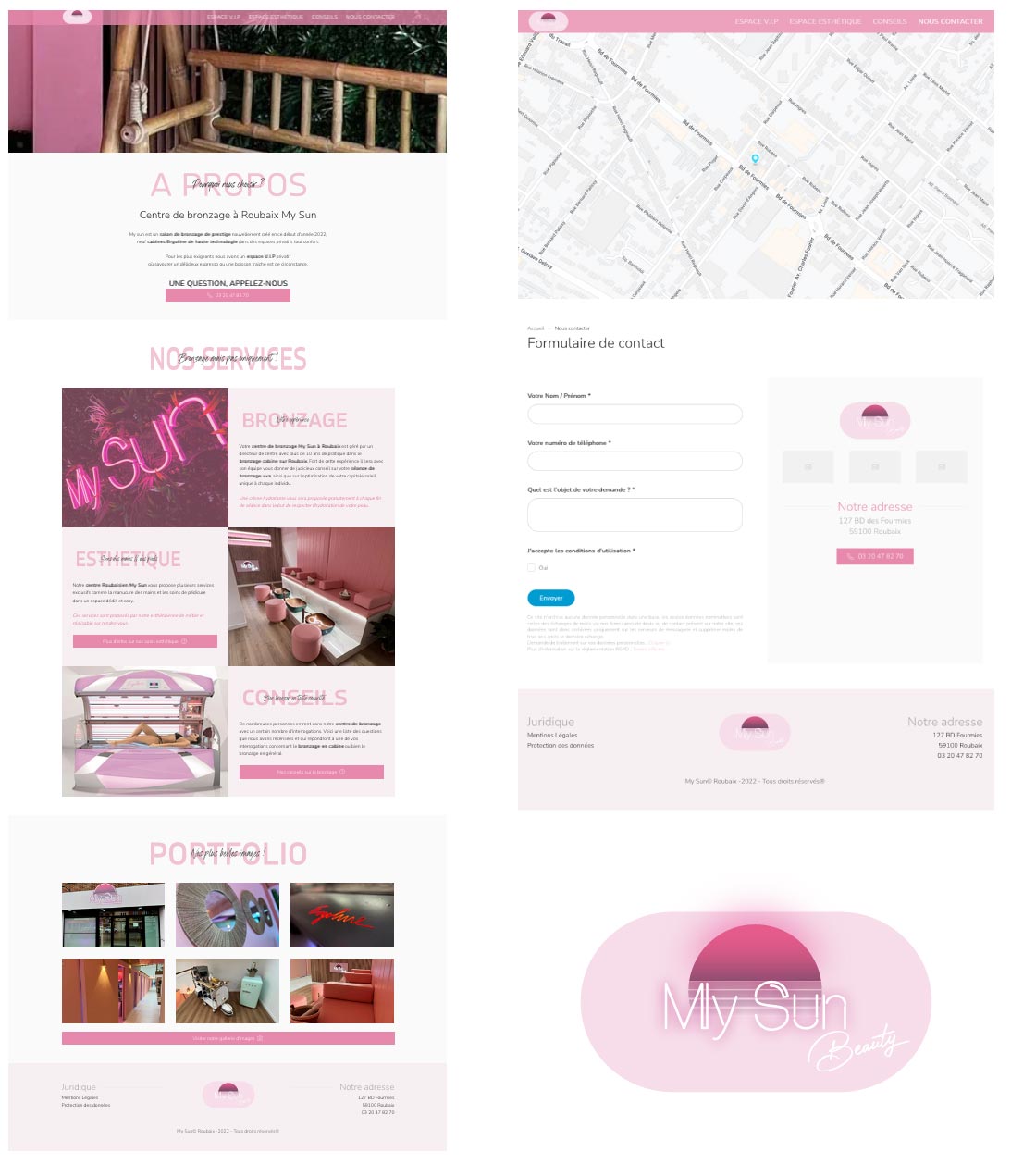 Image de la page d'accueil du site My Sun à Roubaix
