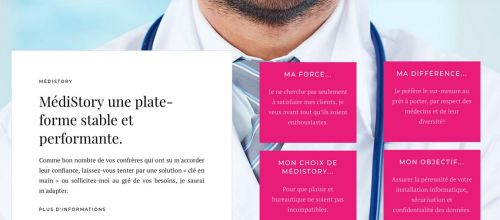 Page d'accueil site internet Marie Copin