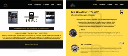 Copie d'écran site web cross factory