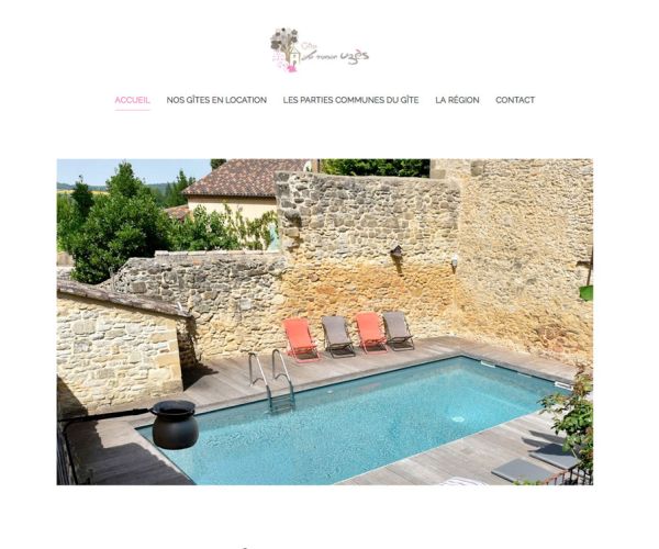 Image de la page d'accueil du site de location de vacances dans le sud