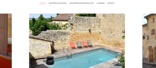 Image de la page d'accueil du site de location de vacances dans le sud