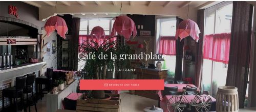 Page d'accueil site internet restaurant Belge