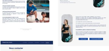 Image de plusieurs page du site formation coach