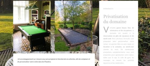 Page d'accueil du site domaine ingelshof