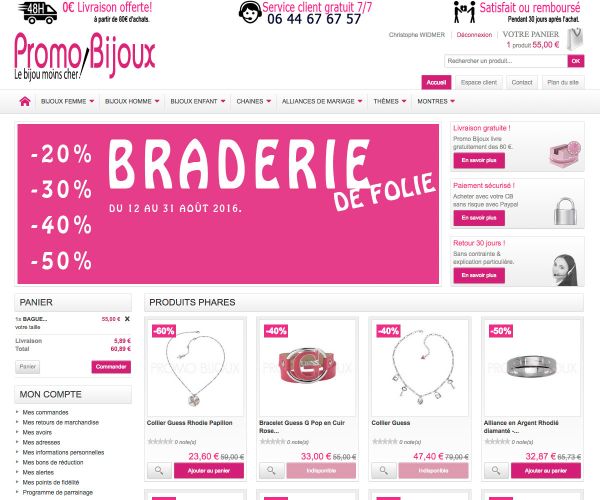 Site de vente en ligne de bijoux