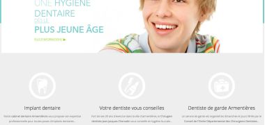 Page d'accueil site internet chirurgien-dentiste