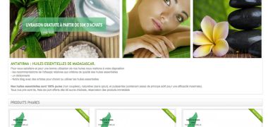 Page d'accueil du site prestashop Antafirma