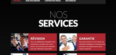 Image de la page d'accueil du site label cars