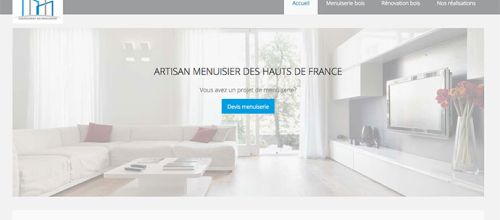 La page d'accueil du site internet Artisan BNE