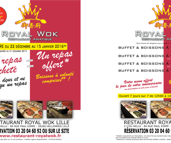 Création de flyers pour restaurant