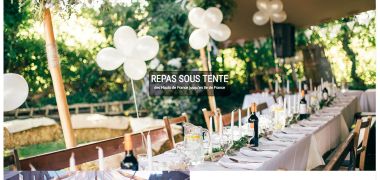 Copie d'écran de la page d'accueil du site loc event