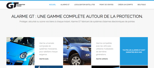 site web vitrine pour la société GT Distribution France