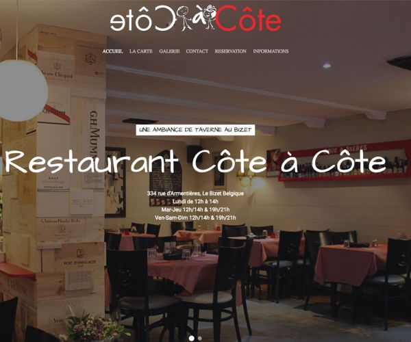 site vitrine pour restaurateur belge