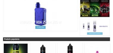 Page d'accueil du site e-commerce jcvap