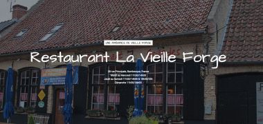 Image du haut de la page d'accueil du site du restaurant la vieille forge