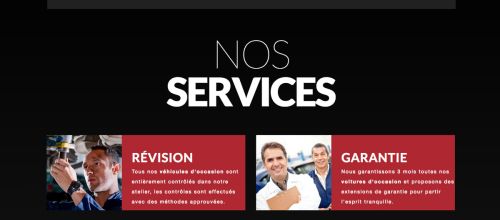 Image de la page d'accueil du site label cars