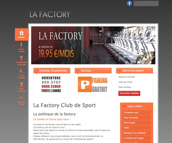 Refonte site vitrine salle de sport