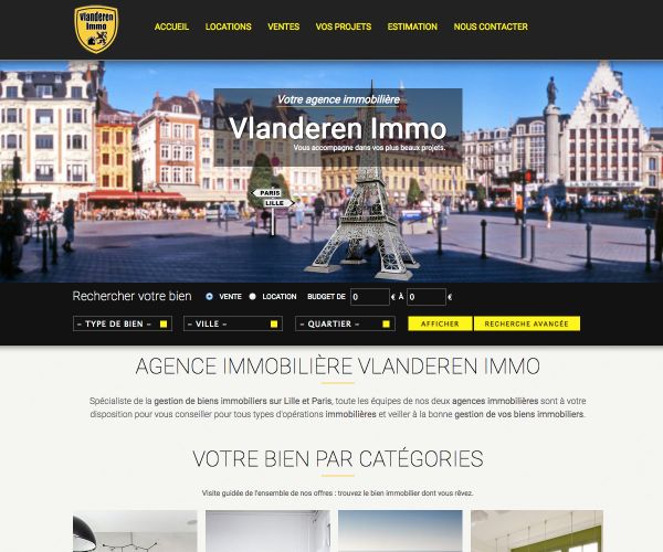 Site pour agence immobilière