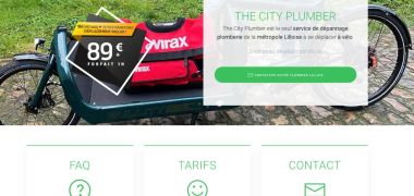 Page d'accueil du site d'un artisan plombier