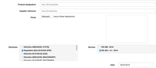Accueil application
