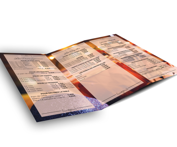 Communication sur dépliant trois volet