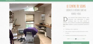 Page d'accueil du site vitrine mon instant nature