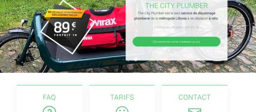 Page d'accueil du site d'un artisan plombier