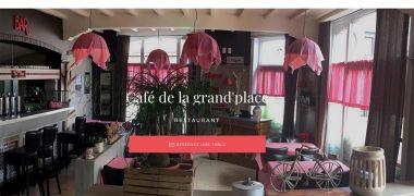 Page d'accueil site internet restaurant Belge