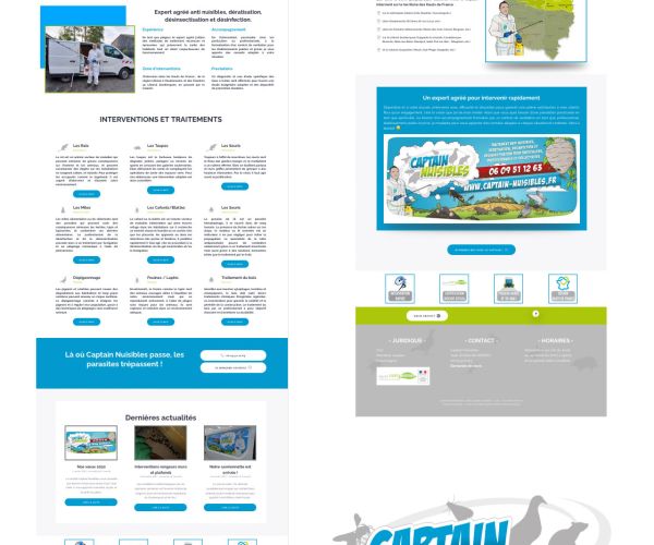 Image de la page d'accueil du site Captain Nuisibles