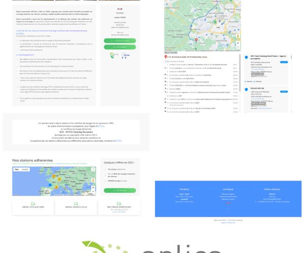 Montage graphique des pages du site pour entreprise