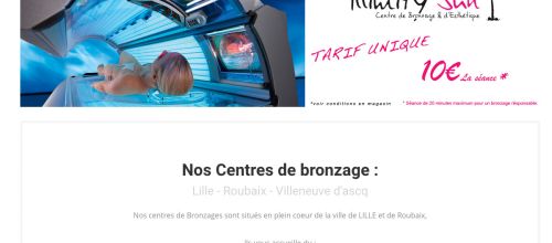Création de site vitrine centre de bronzage illimity sun