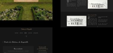 Image de plusieurs page du site du château de bagatelle