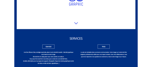 Visuel de'une partie de la page d'accueil du site 89 Graphic