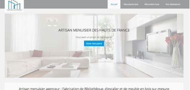 La page d'accueil du site internet Artisan BNE