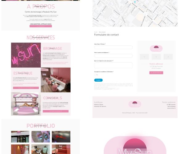 Image de la page d'accueil du site My Sun à Roubaix