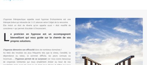 Page d'accueil site internet François Depuydt praticien en hypnose