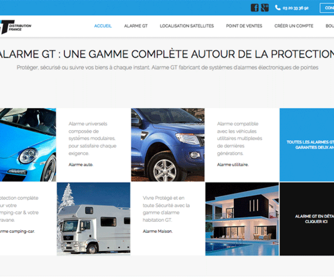 Page d'accueil site Gt France