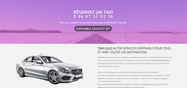La page index du site taxi Lille autosservices